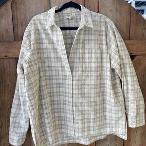 Madewell Oversized Ex-Boyfriend Shirt in Lombard Plaid- size XL